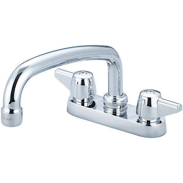 Two Handle Cast Brass Bar/Laundry Faucet, NPSM, Centerset, Chrome, Overall Height: 5.5"